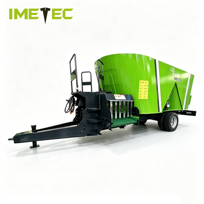 Quality Electric Vertical Auger TMR Feed Mixer Manganese Steel Blade For Forage Cutting factory